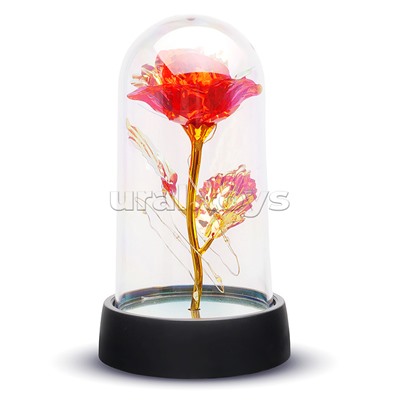 Светильник "Волшебный цветок" в коробке (красный)