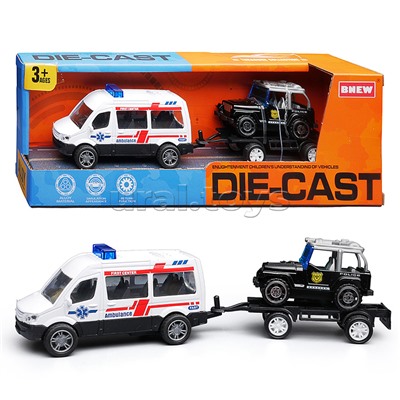 Машина "Полицейская служба" металл, в коробке