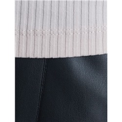 Футболка из трикотажа в широкий рубчик