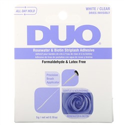 DUO, Rosewater & Biotin Striplash Adhesive, White/Clear, 0.18 oz (5 g)