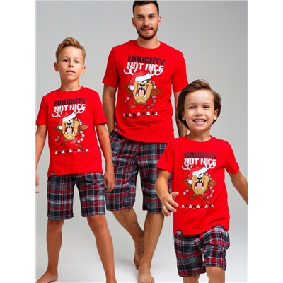 Комплект для мальчиков: фуфайка (футболка) трикотажная, шорты текстильные