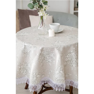 Натали Скатерть Скатерть Шантильи с кружевом круглая