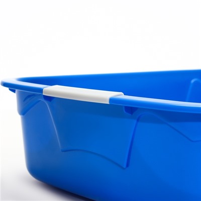 Туалет с бортом и сеткой, 45×34×15 см, синий/серый