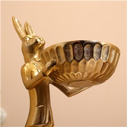 Конфетница «Заяц угощает», 20×25×47 см, алюминий
