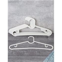 Вешалка для одежды 10 штук набор / DS-14 white /уп 30/ белая