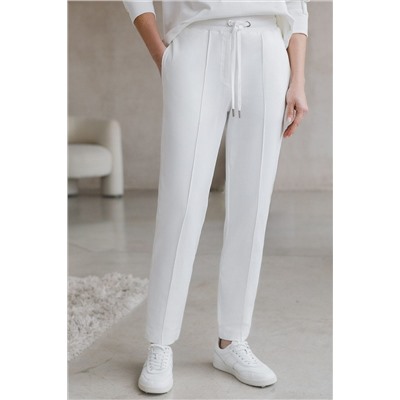 Трикотажные брюки на резинке из футера двухнитки эластичные VILATTE, 1228117