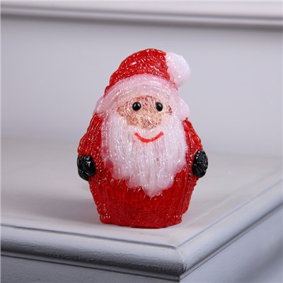 Фигура акрил. «Дед Мороз» 15 см, 10LED, AAx2 (не в компл.), свечение белое