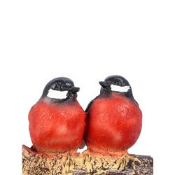 Садовая фигура из полистоуна «Снегири на ветке», подвесная, 15×12×12 см