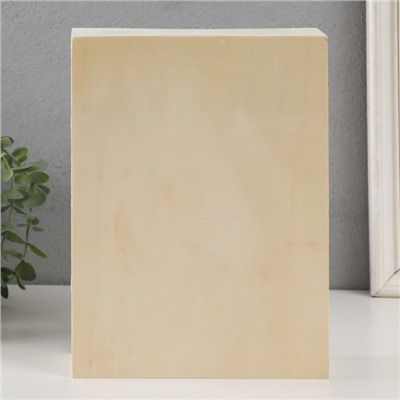 Ключница настенная с ящичком «Прямоугольная», дерево, 2 крючка, заготовка для творчества, 18.5×7×25 см