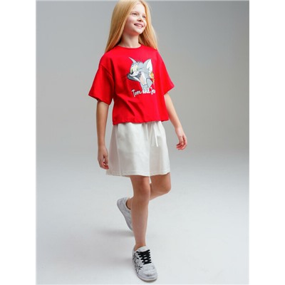 Фуфайка трикотажная для девочек (футболка)