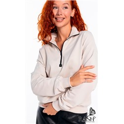 Свитшот на молнии "Аллегро" молочный