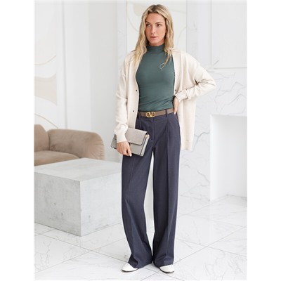 Топ из трикотажа в широкий рубчик