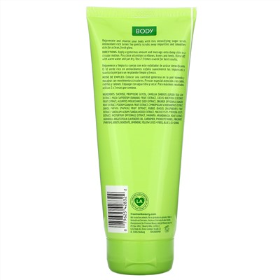 Freeman Beauty, Deep Cleansing Body Sugar Scrub, Green Tea, 6 fl oz (175 ml)
