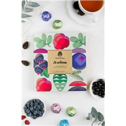 Ягодень Ассорти / малина, шишка, черника, черная смородина / коробка / 200 г / ТМ Сибирский кедр