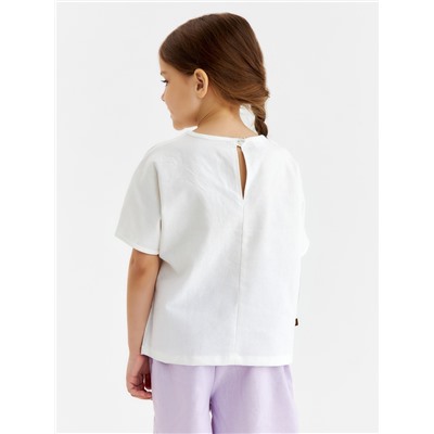 Футболка детская MINAKU, цвет молочный, рост 140 см