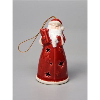 Светодиодная подвеска «Дед Мороз», 9.6×5.1×5.1 см, 1 LED, от батареек LR44×3, свечение тёплое белое