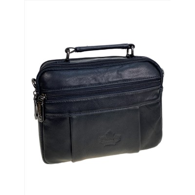 Сумка мужская из натуральной кожи, цвет черный