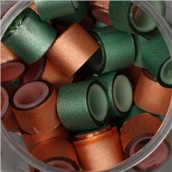 Клейкая лента пластик в банке «Глори. Зелёный, оранж», набор 40 шт., 1.2 см, дл.0.9 м, 7×7×9 см