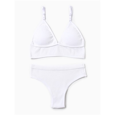 Комплект нижнего белья женский (топ, трусы) Collorista, белый, размер 44-46