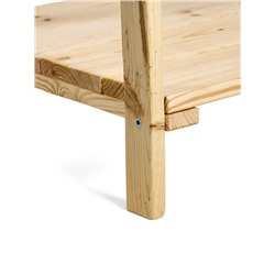 Стеллаж деревянный, 4 полки, 140×40×40 см, липа, напольный, «Добропаровъ»