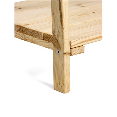 Стеллаж деревянный, 4 полки, 140×40×40 см, липа, напольный, «Добропаровъ»