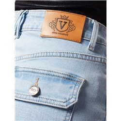 Юбка А-силуэта из эластичного денима