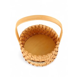 Корзина плетёная для хранения, 17×17×12 см, ручка h=13 см, натуральный цвет, Greengo