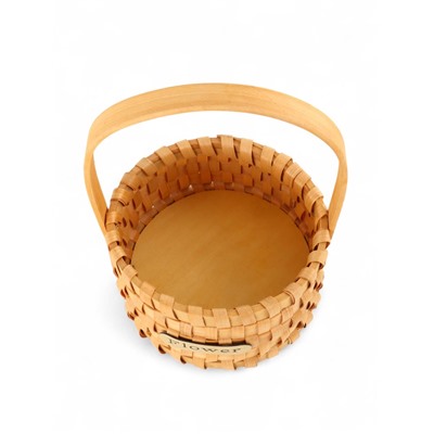 Корзина плетёная для хранения, 17×17×12 см, ручка h=13 см, натуральный цвет, Greengo