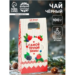 Чай новогодний «Самой тёплой зимы», со вкусом лесных ягод, 100 г