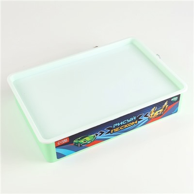 Планшет «Рисование песком», 27×39 см, песок 1 кг, трафарет, набор для творчества