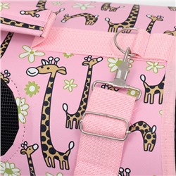 Сумка-переноска каркасная «Жирафы», размер S, 37.5×17×22 см