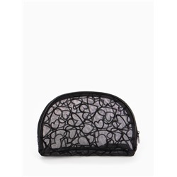 Косметичка полукруглая Black beauty, на молнии, чёрная