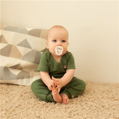 Штаны детские MINAKU, рост 74-80 см, хаки