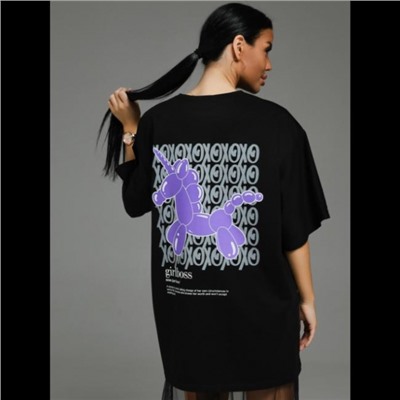 Футболка Бабл (Чёрный единорог)