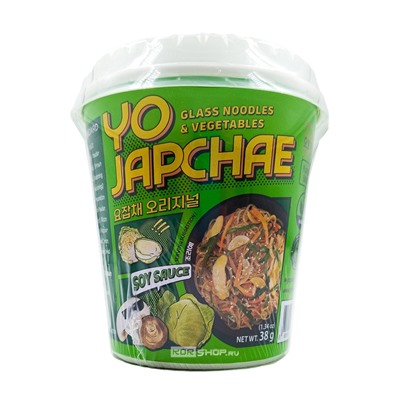 Лапша Чапче из кукурузного крахмала с соевым соусом Yojapchae Soy Sauce Young Poong, Корея, 38 г. Срок до 16.04.2026.Распродажа
