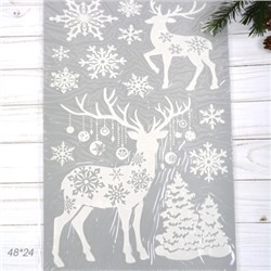 Наклейка новогодняя 48х24 / 610-255/уп 12/300/