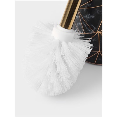 Ёршик для унитаза с подставкой «Лили», 9.5×9.5×37 см, цвет чёрный