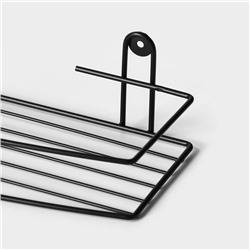 Полка для ванной прямая, 34×12×7.5 см, черная