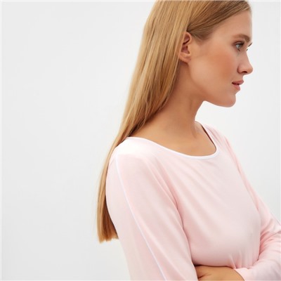 Пижама женская (лонгслив, брюки) MINAKU: Home collection, размер 58, розовая