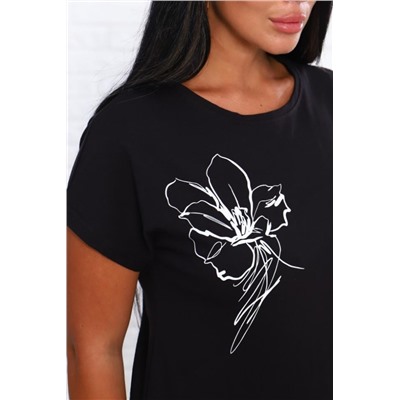 Футболка с рисунком Арт. 790 (Черный)