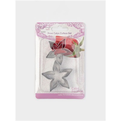 Формы для печенья «Лепестки розы», набор 4 шт., металл, серебристые