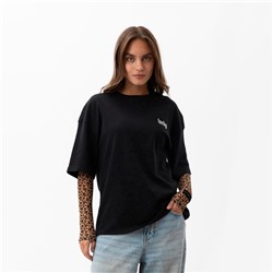 Футболка женская MIST Lucky, размер 44-46, чёрная