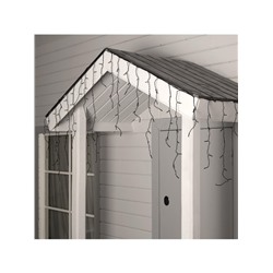 Гирлянда «Бахрома» 4×0.6 м, IP44, тёмная нить, 180 LED, свечение белое, 8 режимов, 220 В