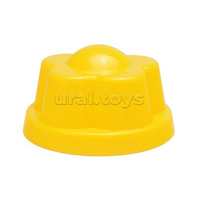 Песочный набор "Три кота" №16: Ведро с наклейкой, лопатка №5, грабельки №5, формочки (цветок + морской конёк + динозавр №1)