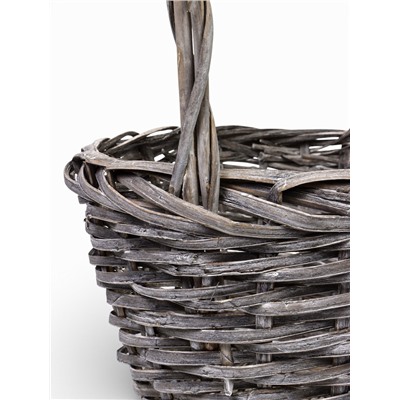 Корзина плетёная для хранения Penelope, ива, овальная, серая, набор 3 шт.