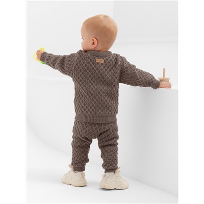 Джемпер детский вязаный MINAKU, цвет кофейный, рост 68-74 см