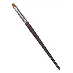Kristaller Кисть для макияжа бровей, глаз и губ, «язычок» средний, дерево, нейлон, коричневый, 16 см 27867
