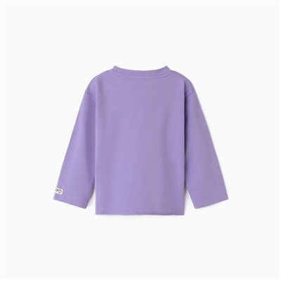 Футболка детская с длинным рукавом KAFTAN, размер 30 (98-104 см), сиреневая
