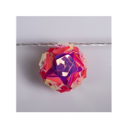 УЦЕНКА Гирлянда «Нить» 4.5 м с насадками «Цветочные шары», IP20, прозрачная нить, 15 LED, свечение белое, 220 В