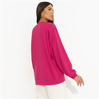 Свитшот в рубчик с вышивкой, Профессия – красавица